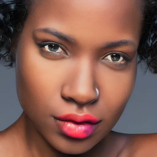 Image similar to beautiful black woman, in darkness, realistic, hyper details, irwin penn, full HD, 8k