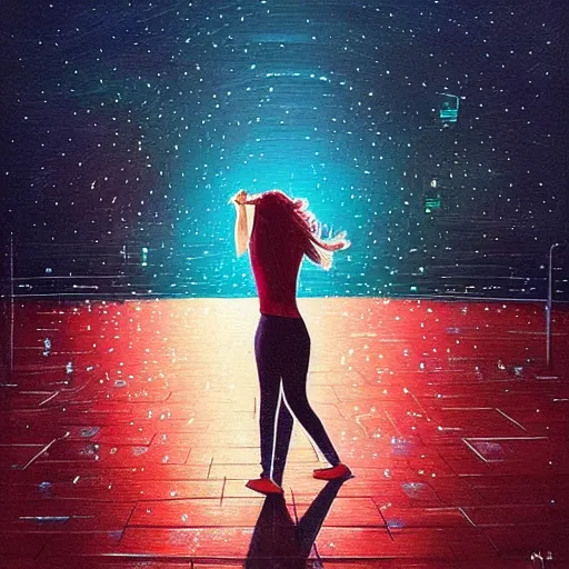 Prompt: dancing, Alena Aenami