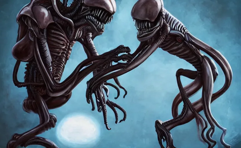 Image similar to Xenomorph as doctor,