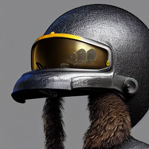 Image similar to a buzzard wearing an f - 1 6 fighter pilot helmet, vector art, digital illustration, hyper realistic, hyper detailed, 4 k, unreal engine, octane render