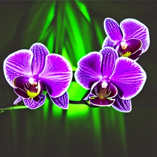 Image similar to orchid glowing in the dark