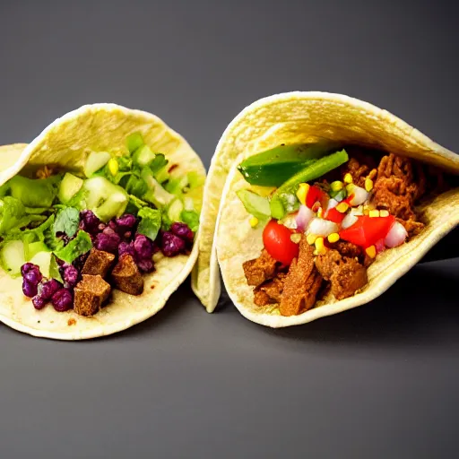 Image similar to a taco full of bits o captain - crunchberry, food photography, studio lighting, unappetizing