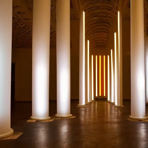 Image similar to dan flavin pillars of light