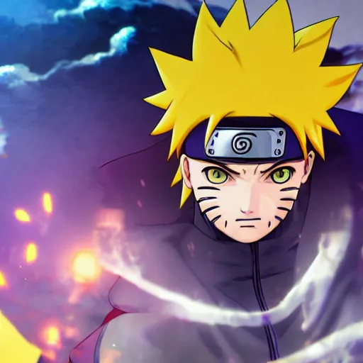 Prompt: close up of a naruto in smooth purple ninja uniform, blue spiked hair, muscular, intense, dramatic pose body of an ultrafine hyperdetailed illustration by kim jung gi, irakli nadar, intricate linework, sharp focus, bright colors, octopath traveler, final fantasy, unreal engine 5, global illumination, radiant light.