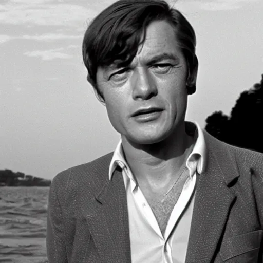 Prompt: maurice ronet in purple noon