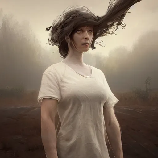 Image similar to a white and a brown woman merging together over time by greg rutkowski, hyperrealist, cinema 4 d, sicodelica, rendering unreal engine 5 digital art