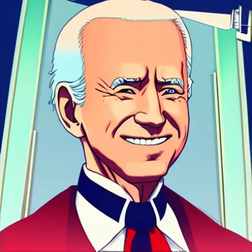 Image similar to “joe Biden anime key visual, pixiv”