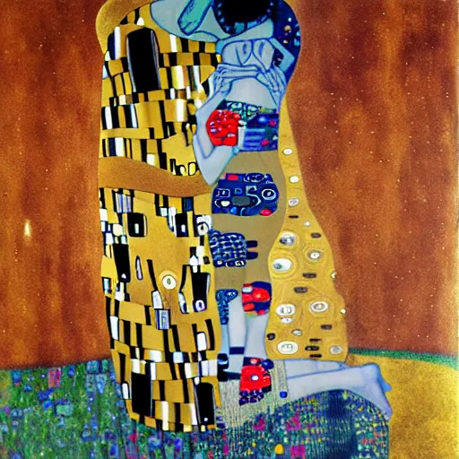 Prompt: death and life by Tamara Natalie Madden, gustav klimt