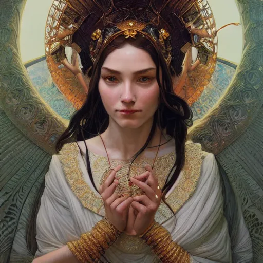 Image similar to perfectly-centered-Portrait of a Goddess, intricate, highly detailed, digital painting, artstation, concept art, smooth, sharp focus, illustration, Unreal Engine 5, 8K, art by artgerm and greg rutkowski and alphonse mucha