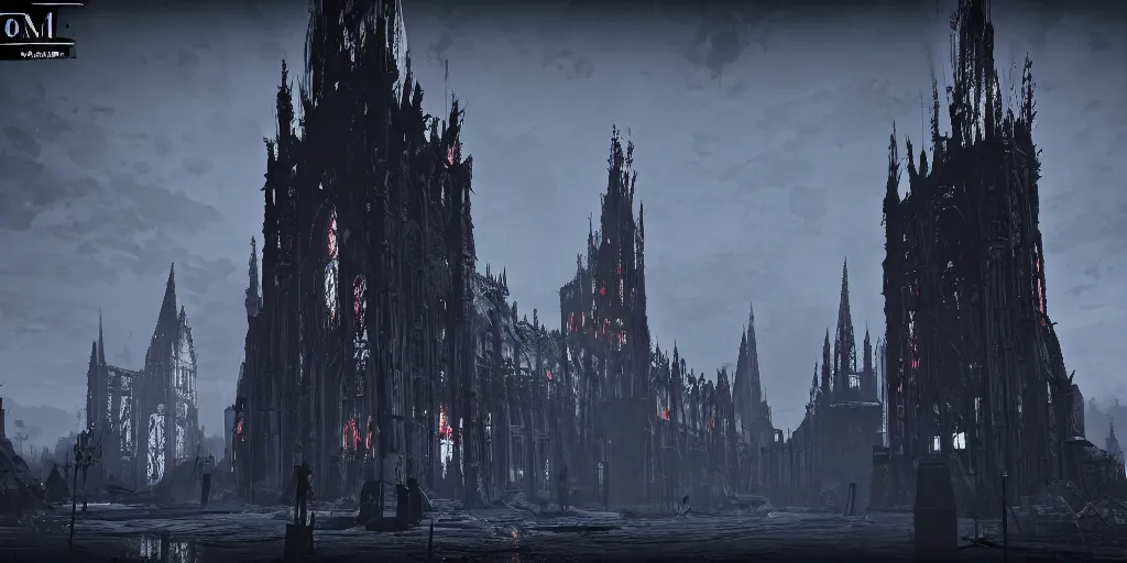 Prompt: grimdark tsutomu nihei aposimz gothic cathedral city, unreal engine, 8 k, ultra realistic, ultra detail