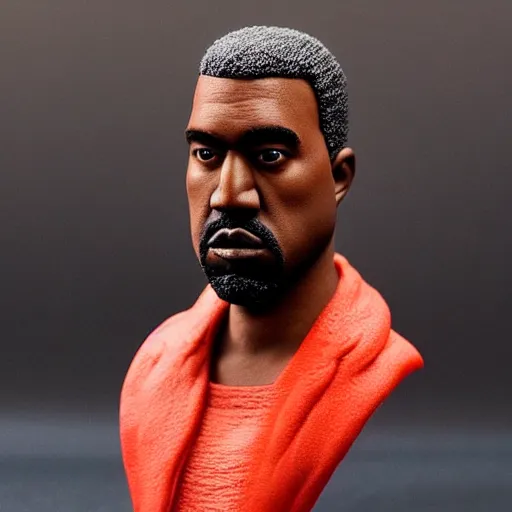 Image similar to kanye made out of polymer clay detailed sculpture trending on artstation