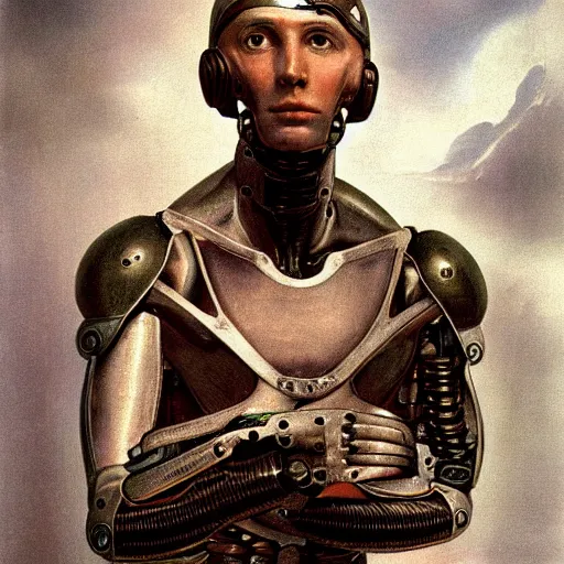 Image similar to the first human cyborg, high quality, high resolution