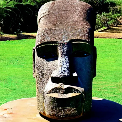 Image similar to Easter island head statue of Shaquille O'Neal