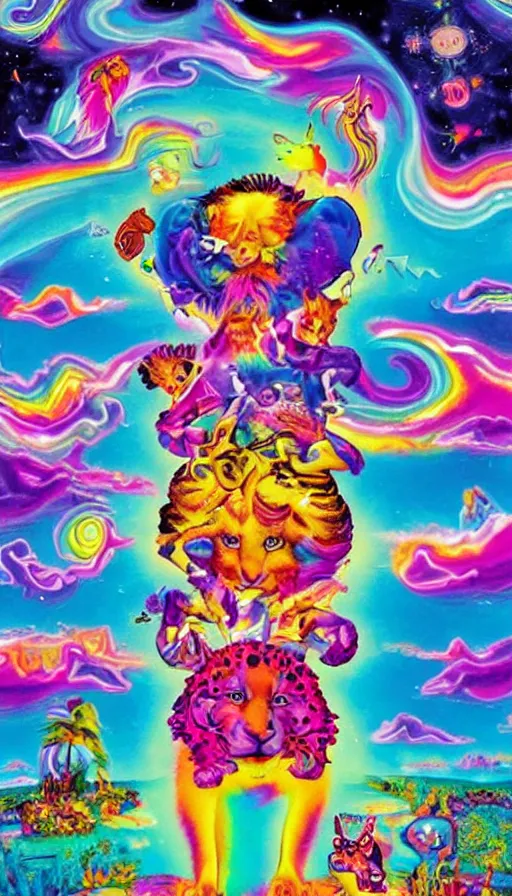 Image similar to the end of the world, by lisa frank,