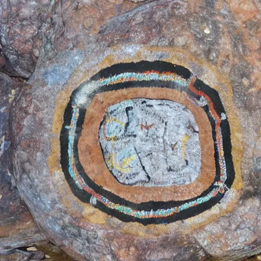 Prompt: rock art of native americans