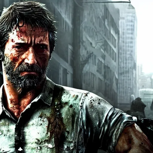 Image similar to Hugh Jackman as Joel in The Last Of Us