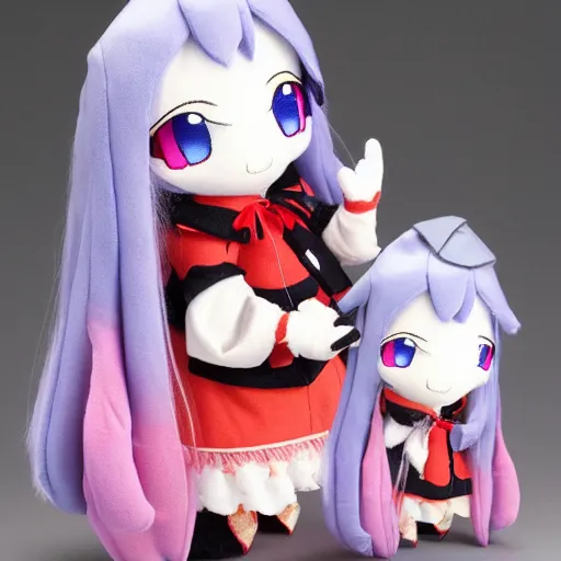 Image similar to cute fumo plush of a girl who is a master sorcerer