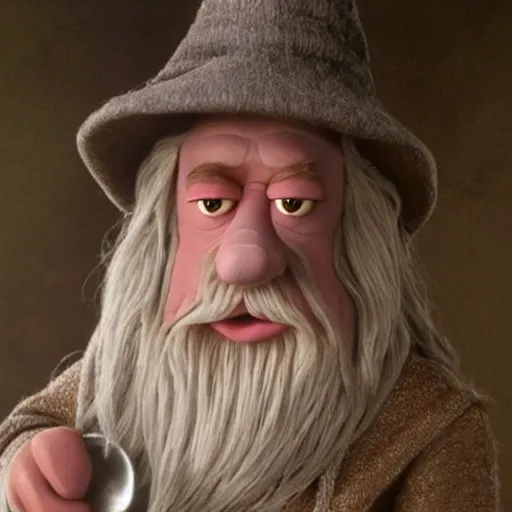 Image similar to Gandalf in the Muppet show, realism, high quality