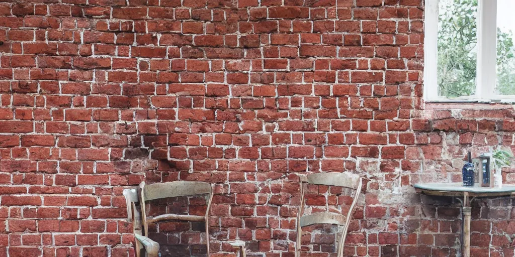 Prompt: Red Brick Throne built into a wall