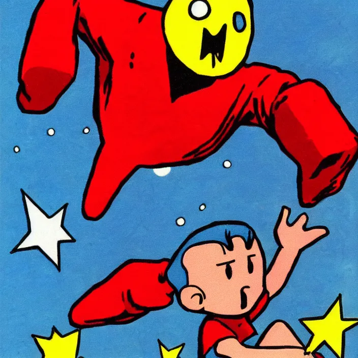 Image similar to starman from earthbound