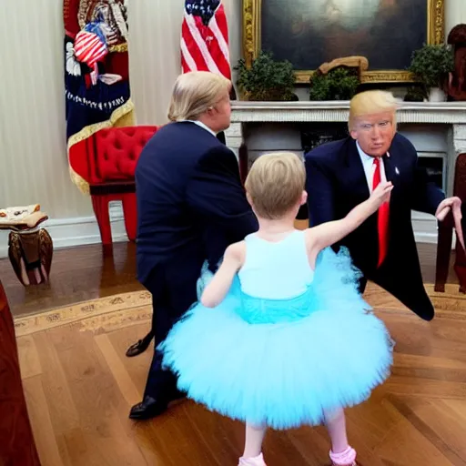 Image similar to donald trump in a tutu,