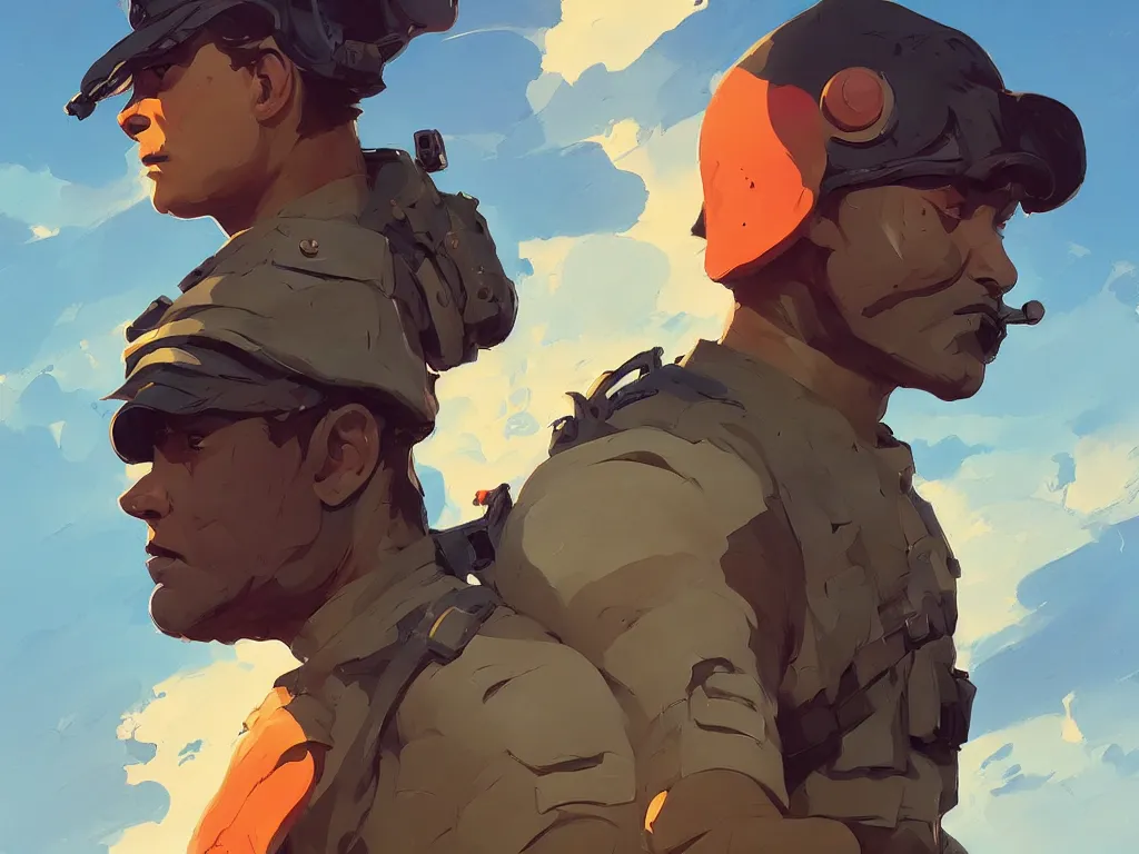 Image similar to soldier smooth face median photoshop filter cutout vector behance hd by jesper ejsing, by rhads, makoto shinkai and lois van baarle, ilya kuvshinov, rossdraws, illustration, art by ilya kuvshinov and gustav klimt