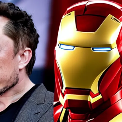 Image similar to elon musk as iron man