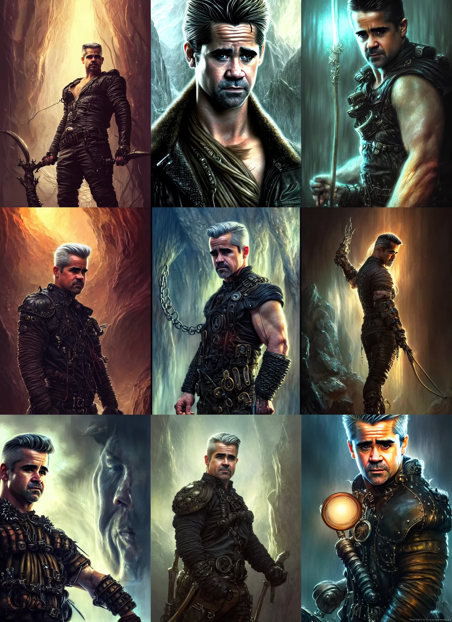 Prompt: colin farrell as cable, fantasy magic, light night, intricate, elegant, sharp focus, illustration, highly detailed, digital painting, concept art, matte, art by wlop and artgerm and ivan shishkin and andrey shishkin, masterpiece