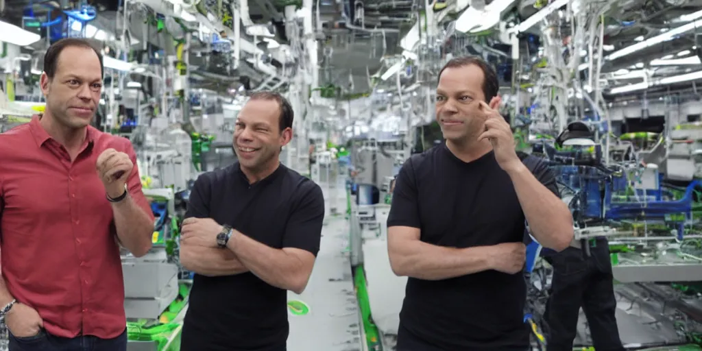 Image similar to phil spencer, microsoft, phil spencer, in an asian factory, fantasy, games 3 d, unreal, amazing detali 4 k