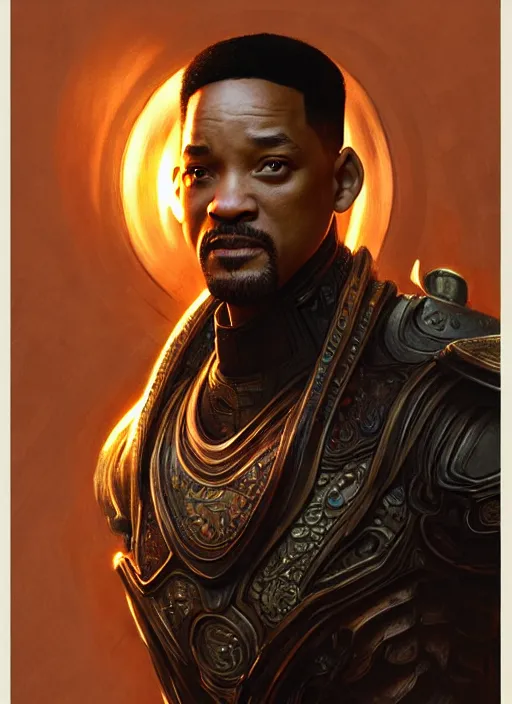 Prompt: will smith as oscar diggs, intricate, d & d, fantasy, art nouveau, digital painting, trending on artstation, sharp focus, illustration, global illumination, ray tracing, art by artgerm and greg rutkowski and ruan jia