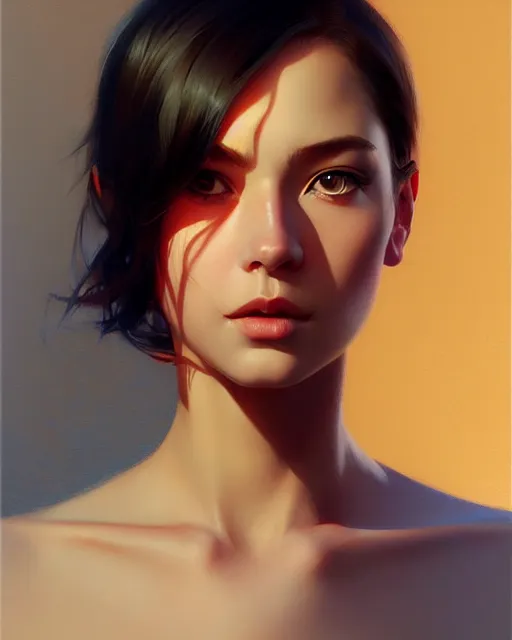 Image similar to stylized portrait of an artistic pose, composition, young dhasia whezka, realistic shaded, fine details, realistic shaded lighting poster by ilya kuvshinov, magali villeneuve, artgerm, jeremy lipkin and michael garmash and rob rey