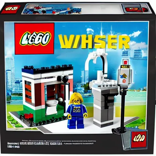 Prompt: Public Washroom Lego set