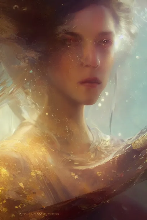 Image similar to Atlantis princess, gorgeous, close-up portrait, intricate, elegant, volumetric lighting, scenery, digital painting, highly detailed, artstation, sharp focus, illustration, concept art, ruan jia, steve mccurry