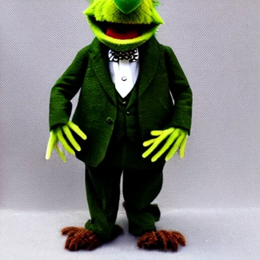 Image similar to winston churchill muppet, detailed, custom