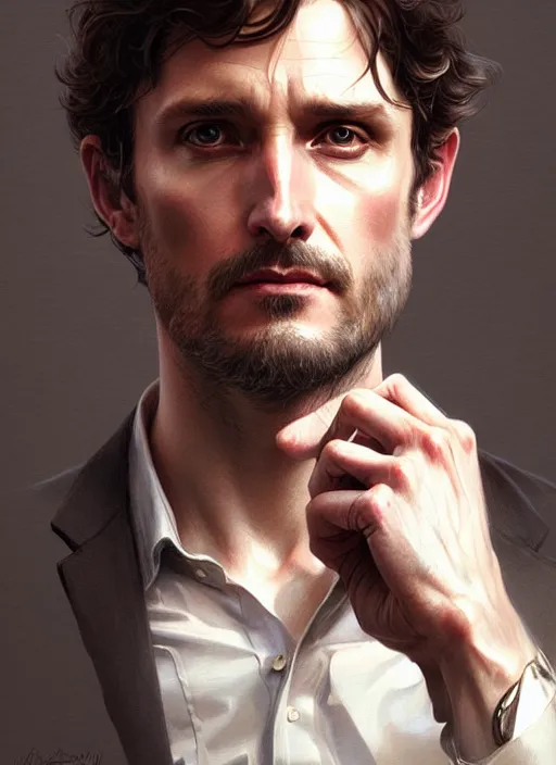 Image similar to ultra realistic illustration, handsome will graham. intricate, highly detailed, digital painting, artstation, concept art, smooth, sharp focus, illustration, art by artgerm and greg rutkowski and alphonse mucha and wlop