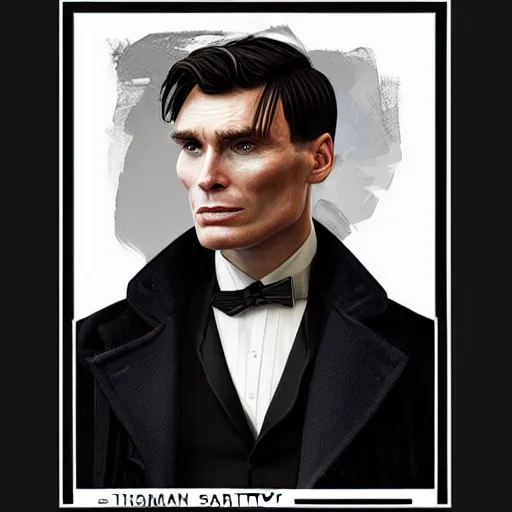 Image similar to a portrait of cillian murphy as tommy shelby, atlantis background, highly detailed, realistic face, digital art, epic, fantasy, in the style of artgerm, sharp, artstation