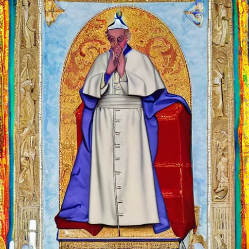 Image similar to the pope with the body of adonis