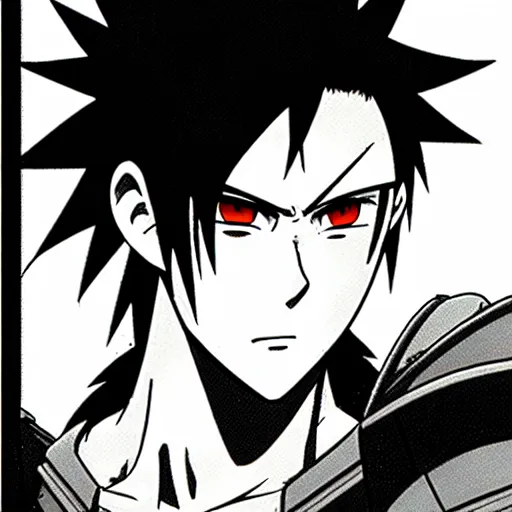 Image similar to beautiful cyberpunk anime boy spiked hair character metal sharp armor award winning character design by studio ghibli h 6 4 0