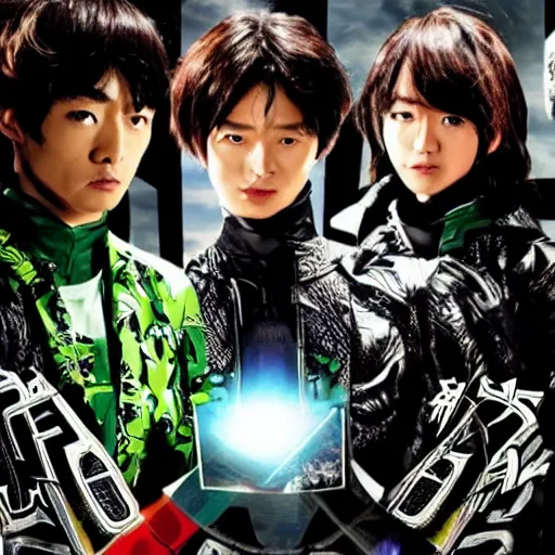 Image similar to Kamen rider black scene , movie from Japan, by toei company