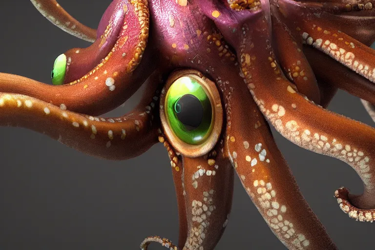 Image similar to dramatic realistic hibrid octopus jiraffe, unreal engine 5, subsurface scattering, hd, 8 k, hdr