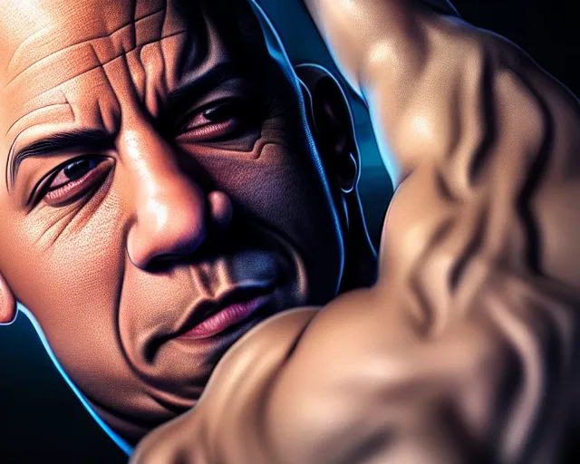 Image similar to a barrel of vin diesel. art by artgerm. highly detailed 8 k. intricate. lifelike. soft light. nikon d 8 5 0.