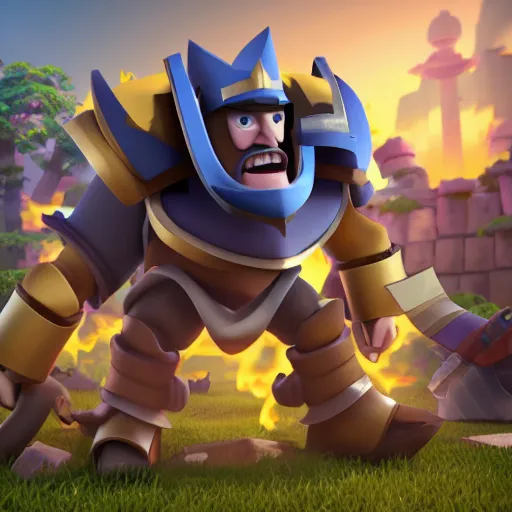 Image similar to japanese pekka, clash royale, concept art, octane render, unreal engine 5, highly detailed, high quality, 8 k, soft lighting, realistic face, path traced