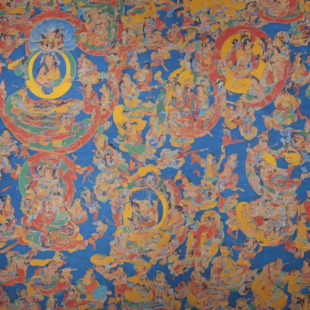 Image similar to tibetan mural