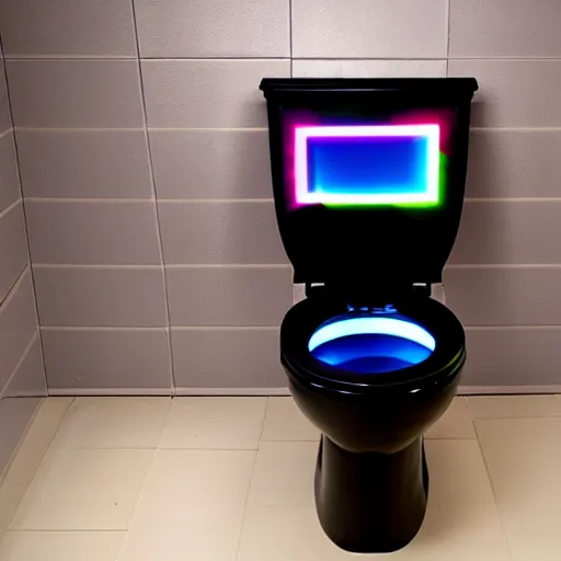 Image similar to RGB gaming toilet