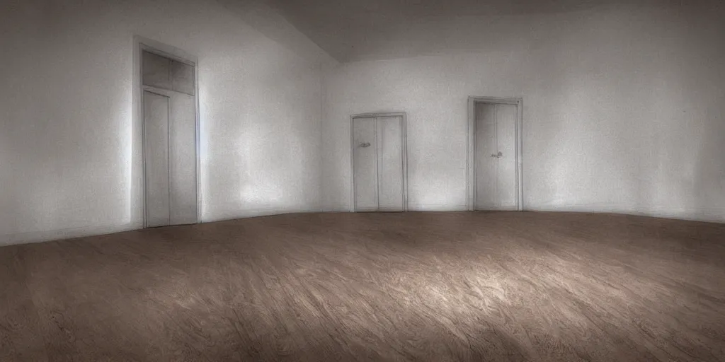 Prompt: an empty room with an uneasy feeling, by ester curini