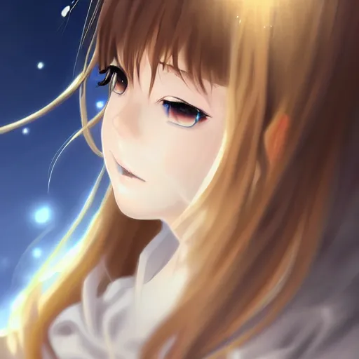 Prompt: portrait of an anime girl in white and golden clothes , digital painting , artstation , gorgeous , cute , beautiful , elegant , devian art , 4k , HD