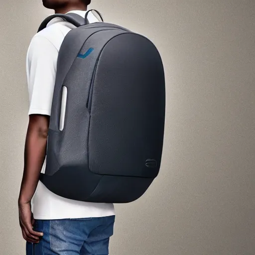 Prompt: The backpack, made by Apple, product photography