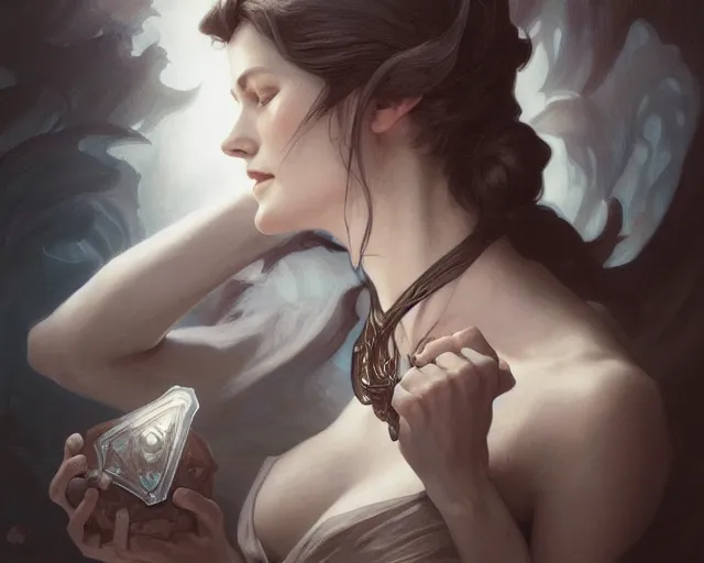 Image similar to photography of ruth bernhard, deep focus, d & d, fantasy, intricate, elegant, highly detailed, digital painting, artstation, concept art, matte, sharp focus, illustration, hearthstone, art by artgerm and greg rutkowski and alphonse mucha