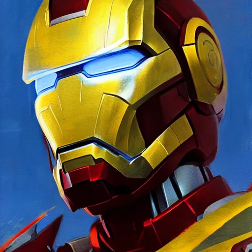 Prompt: greg manchess portrait painting of armored mecha tony stark ironman as overwatch character, medium shot, asymmetrical, profile picture, organic painting, sunny day, matte painting, bold shapes, hard edges, street art, trending on artstation, by huang guangjian and gil elvgren and sachin teng