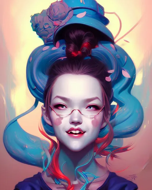 Image similar to digital art, fantasy portrait of happy girl, by James Jean and by artgerm, by ross tran , ultradetailed, charachter design, concept art, trending on artstation,